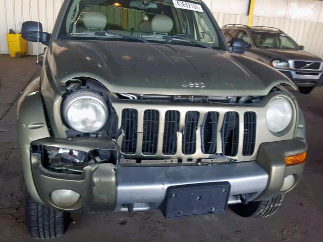 1J8GL38K93W522388 - 2003 JEEP LIBERTY RE GREEN photo 9