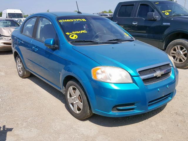 KL1TD56E49B641095 - 2009 CHEVROLET AVEO LS BLUE photo 1