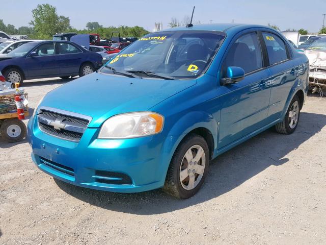 KL1TD56E49B641095 - 2009 CHEVROLET AVEO LS BLUE photo 2