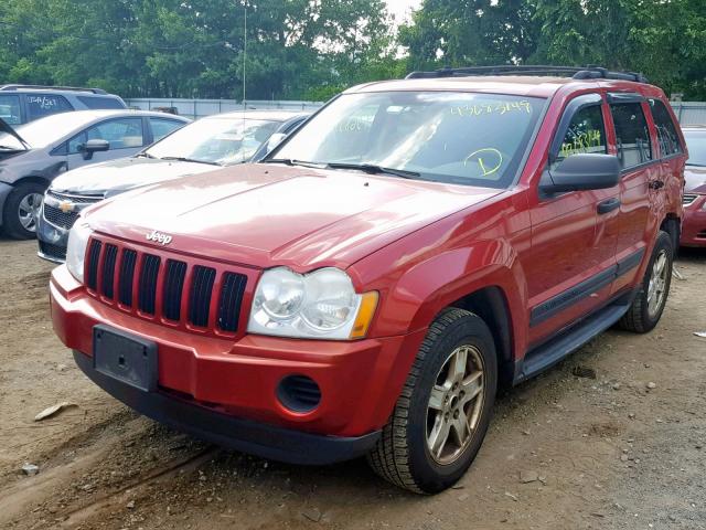 1J4GR48K55C536301 - 2005 JEEP GRAND CHER RED photo 2