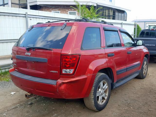 1J4GR48K55C536301 - 2005 JEEP GRAND CHER RED photo 4