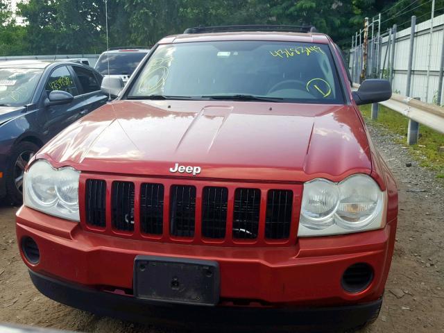 1J4GR48K55C536301 - 2005 JEEP GRAND CHER RED photo 9