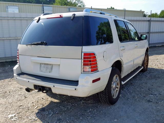 4M2DU86W04ZJ27097 - 2004 MERCURY MOUNTAINEE WHITE photo 4