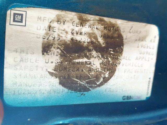 1G2WJ52M3SF306344 - 1995 PONTIAC GRAND PRIX BLUE photo 10