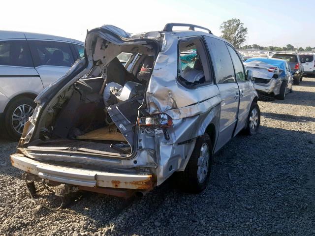 5FNRL18644B001219 - 2004 HONDA ODYSSEY EX SILVER photo 4