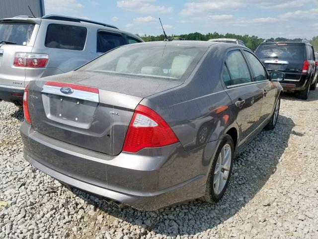 3FAHP0JA1BR258204 - 2011 FORD FUSION SEL GRAY photo 4