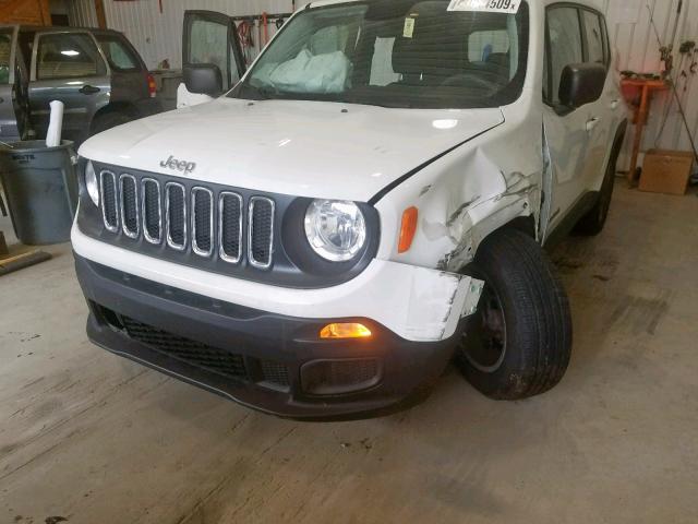 ZACCJAAT2GPC94501 - 2016 JEEP RENEGADE S WHITE photo 9