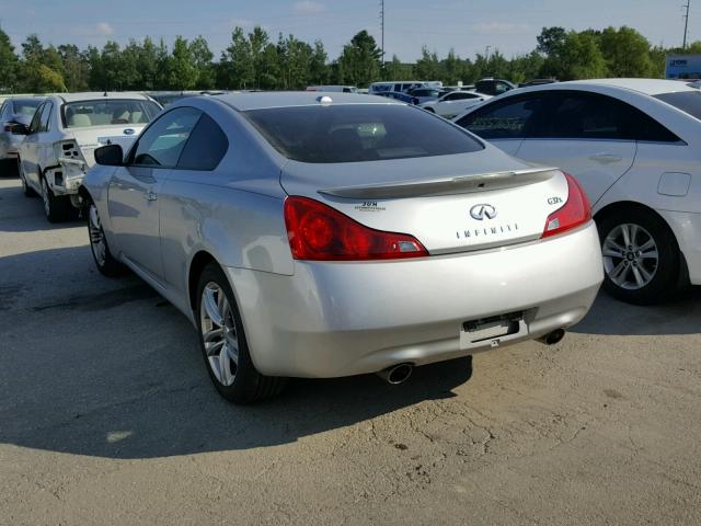 JNKCV64F29M650937 - 2009 INFINITI G37 SILVER photo 3