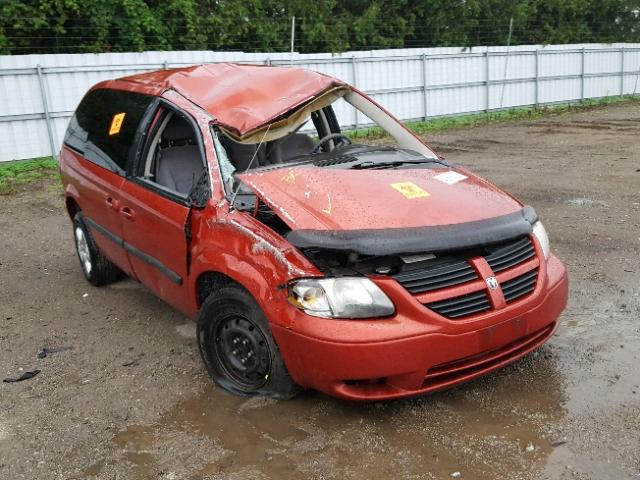 1D4GP25R76B513324 - 2006 DODGE CARAVAN SE RED photo 1