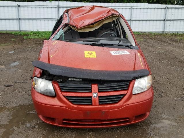 1D4GP25R76B513324 - 2006 DODGE CARAVAN SE RED photo 9