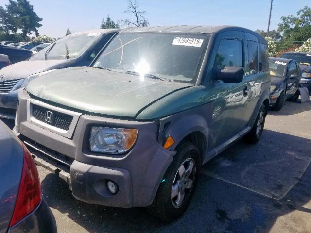 5J6YH28615L007684 - 2005 HONDA ELEMENT EX GREEN photo 2