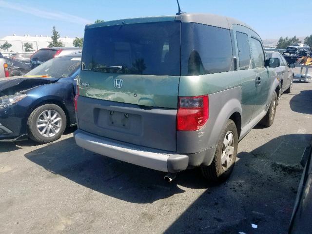 5J6YH28615L007684 - 2005 HONDA ELEMENT EX GREEN photo 4