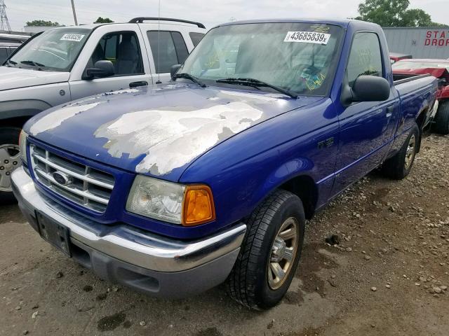 1FTYR10D13PA88215 - 2003 FORD RANGER BLUE photo 2