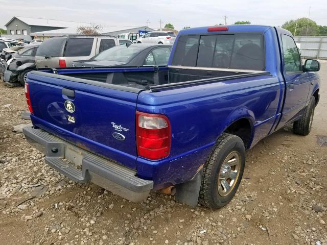 1FTYR10D13PA88215 - 2003 FORD RANGER BLUE photo 4