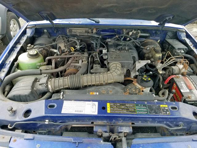 1FTYR10D13PA88215 - 2003 FORD RANGER BLUE photo 7