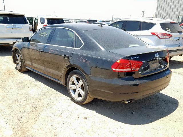 1VWBH7A33DC100761 - 2013 VOLKSWAGEN PASSAT SE BLACK photo 3