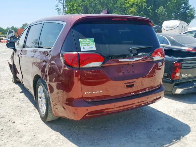 2C4RC1CG0JR101379 - 2018 CHRYSLER PACIFICA L BURGUNDY photo 3