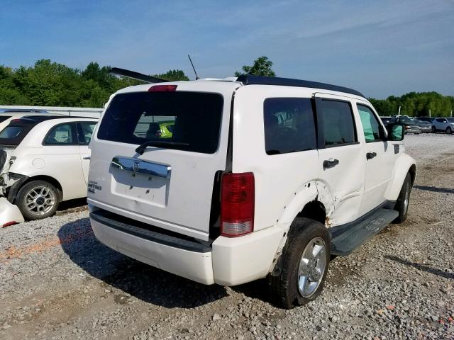 1D8GT58K07W548968 - 2007 DODGE NITRO SLT WHITE photo 4