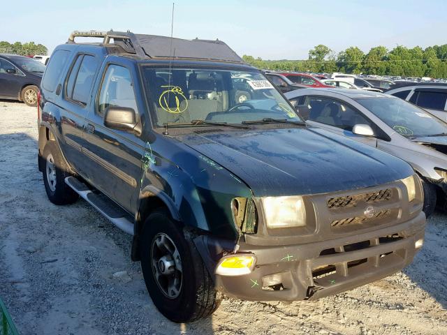 5N1ED28T91C595124 - 2001 NISSAN XTERRA XE GREEN photo 1