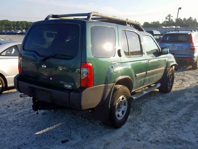 5N1ED28T91C595124 - 2001 NISSAN XTERRA XE GREEN photo 4