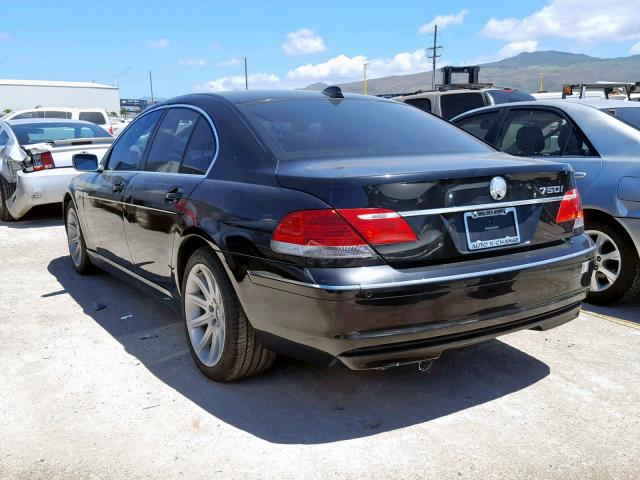 WBAHL835X6DT06699 - 2006 BMW 750 I BLACK photo 3