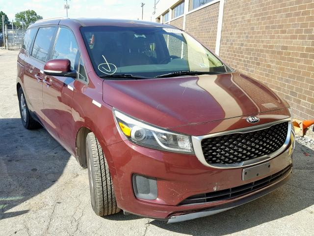 KNDMB5C19F6059759 - 2015 KIA SEDONA LX BURGUNDY photo 1