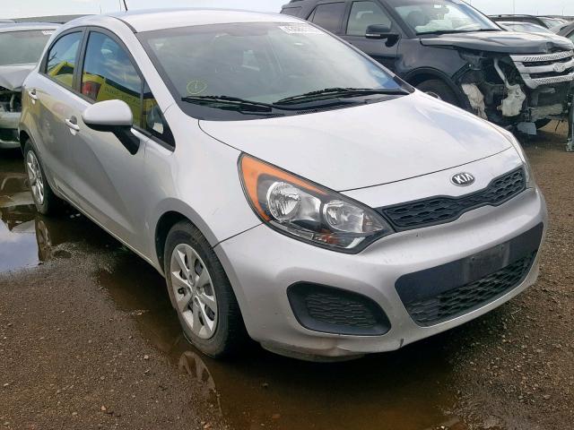 KNADM5A38E6359139 - 2014 KIA RIO LX SILVER photo 1