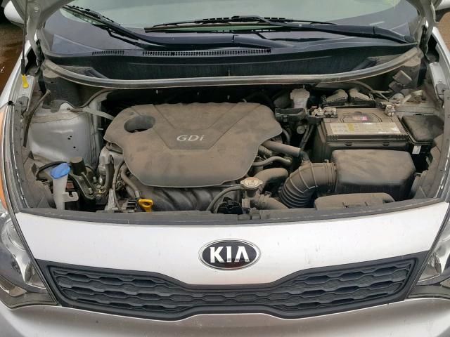 KNADM5A38E6359139 - 2014 KIA RIO LX SILVER photo 7