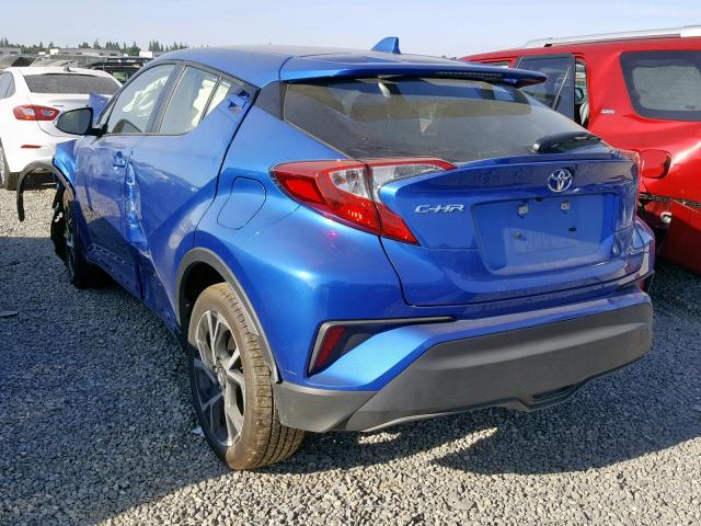 JTNKHMBX4K1041632 - 2019 TOYOTA C-HR XLE BLUE photo 3