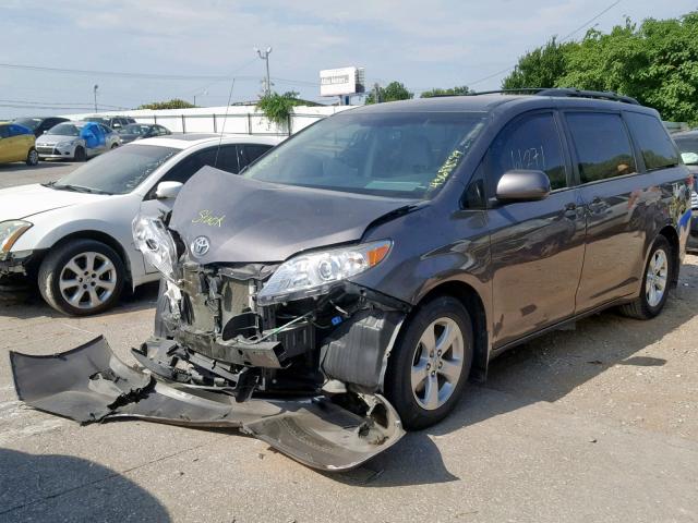 5TDKK3DCXES471022 - 2014 TOYOTA SIENNA LE GRAY photo 2