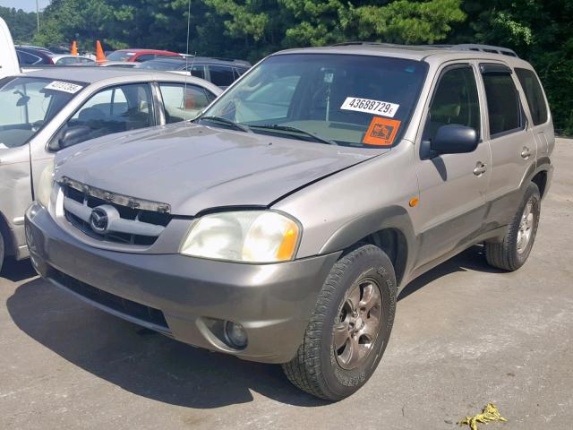 4F2CU09172KM43587 - 2002 MAZDA TRIBUTE LX TAN photo 2