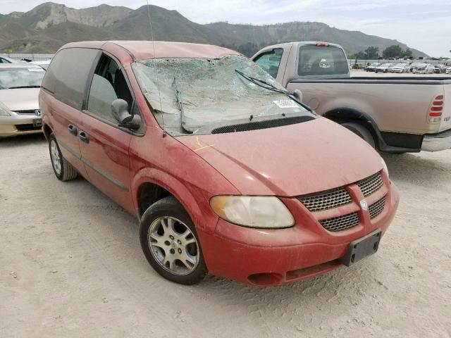 1D4GP25R43B245103 - 2003 DODGE CARAVAN SE RED photo 1