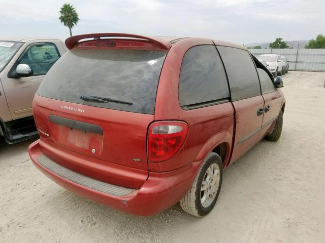 1D4GP25R43B245103 - 2003 DODGE CARAVAN SE RED photo 4