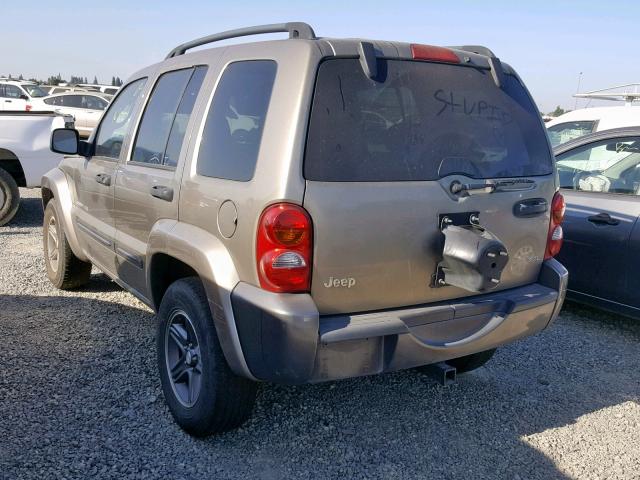 1J4GK48K04W173312 - 2004 JEEP LIBERTY SP BROWN photo 3