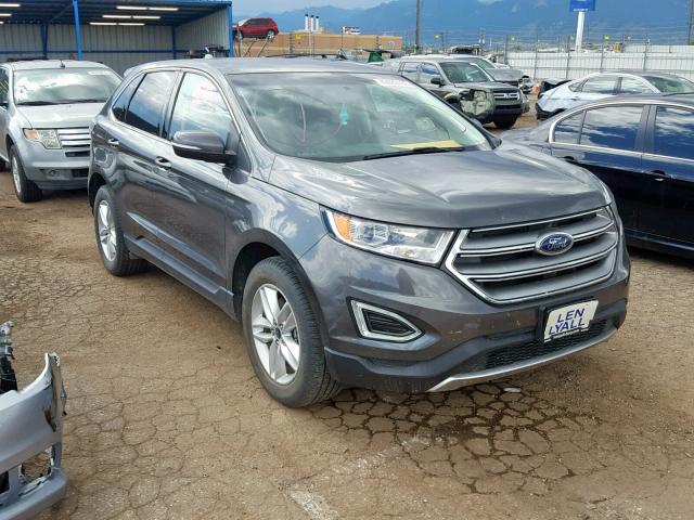 2FMTK4J96FBC25778 - 2015 FORD EDGE SEL GRAY photo 1