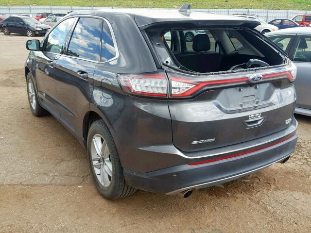 2FMTK4J96FBC25778 - 2015 FORD EDGE SEL GRAY photo 3