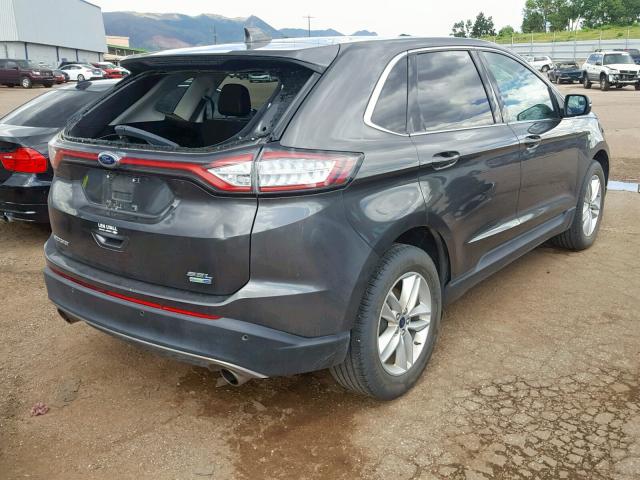 2FMTK4J96FBC25778 - 2015 FORD EDGE SEL GRAY photo 4