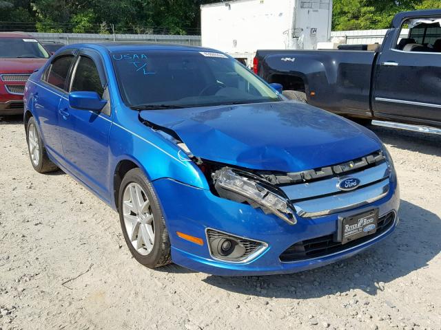 3FAHP0JA0CR429056 - 2012 FORD FUSION SEL BLUE photo 1