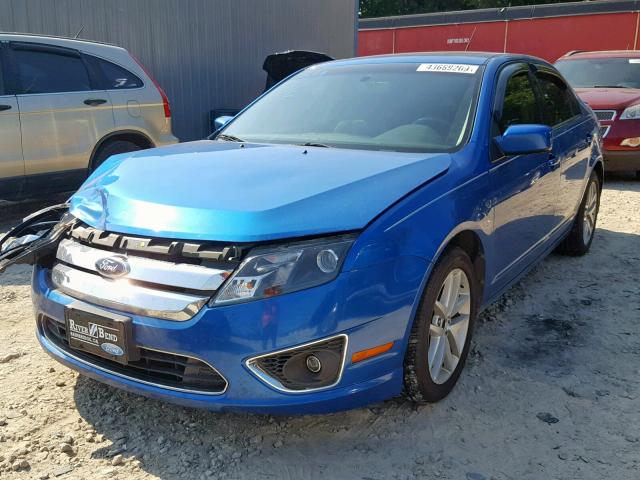 3FAHP0JA0CR429056 - 2012 FORD FUSION SEL BLUE photo 2