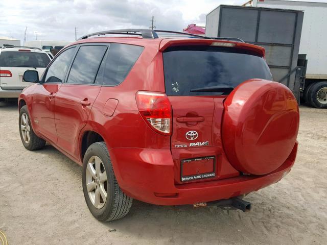 JTMZK31V685020927 - 2008 TOYOTA RAV4 LIMIT RED photo 3