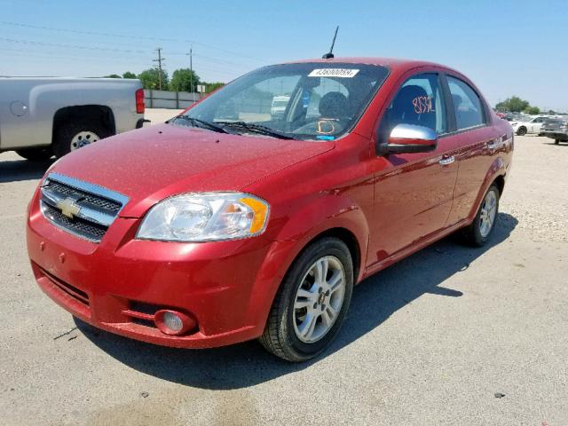 KL1TG5DE9BB160274 - 2011 CHEVROLET AVEO LT RED photo 2