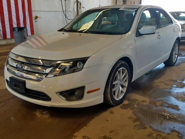 3FAHP0JA4BR252929 - 2011 FORD FUSION SEL WHITE photo 2