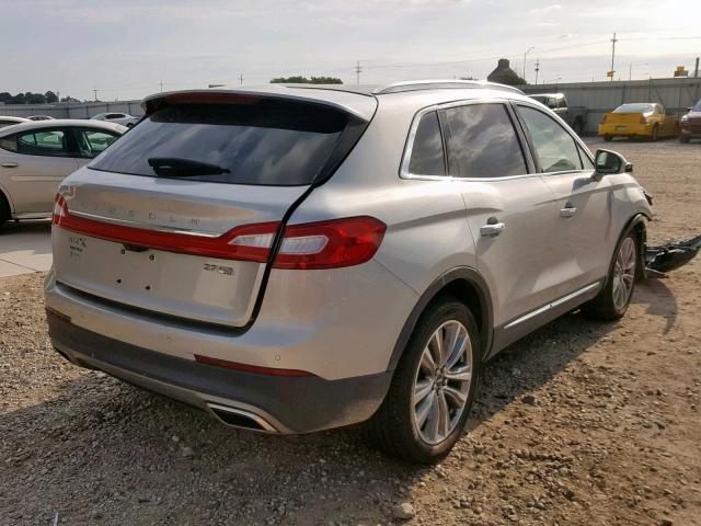 2LMTJ8LP8GBL86841 - 2016 LINCOLN MKX RESERV SILVER photo 4