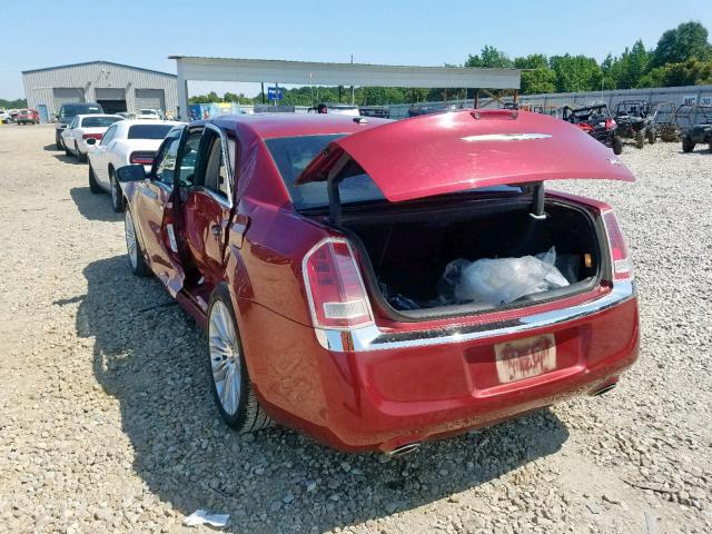 2C3CCACG8CH200745 - 2012 CHRYSLER 300 LIMITE RED photo 3