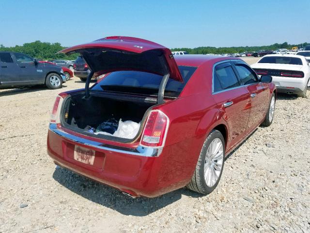 2C3CCACG8CH200745 - 2012 CHRYSLER 300 LIMITE RED photo 4