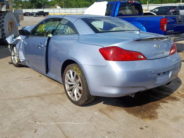 JN1CV6FEXBM950532 - 2011 INFINITI G37 BASE BLUE photo 3