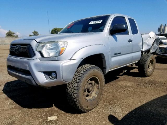 5TFUU4EN4CX033872 - 2012 TOYOTA TACOMA SILVER photo 2