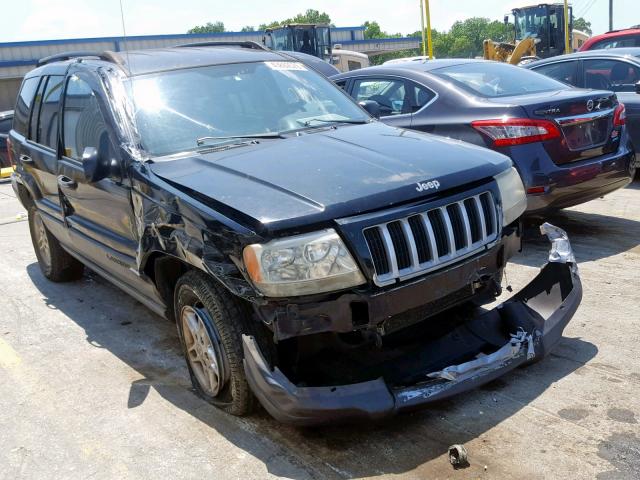 1J4GW48S04C329872 - 2004 JEEP GRAND CHER BLACK photo 1