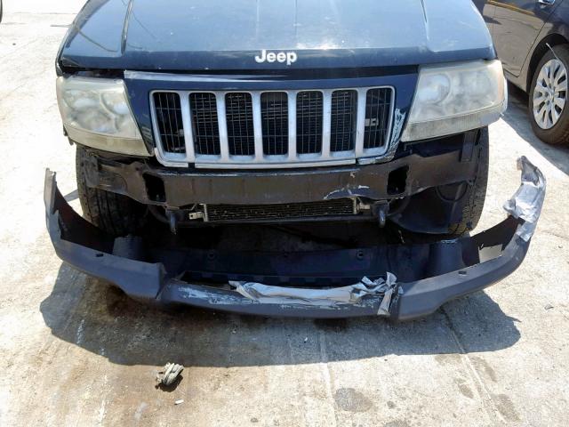 1J4GW48S04C329872 - 2004 JEEP GRAND CHER BLACK photo 9