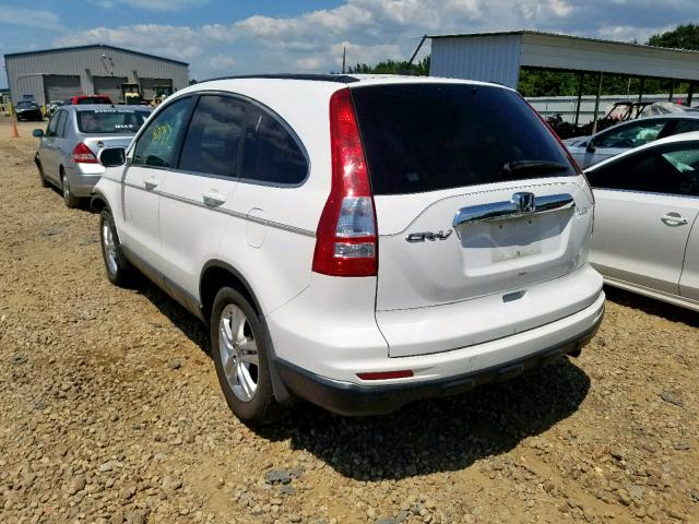 5J6RE3H73BL002400 - 2011 HONDA CR-V EXL WHITE photo 3